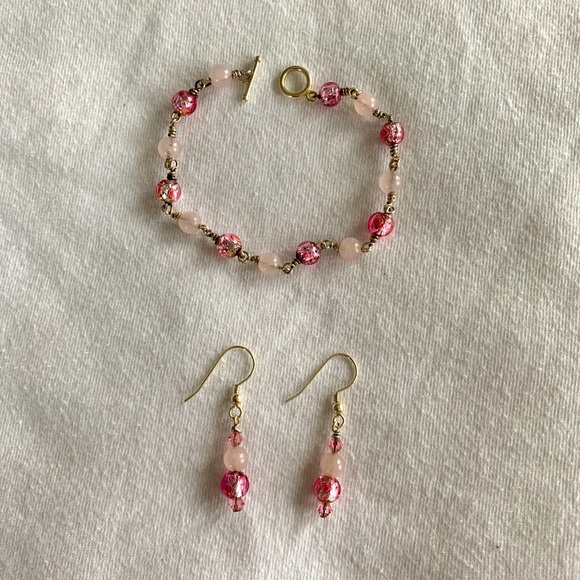 Bracelet and earrings-sterling silver - Picture 1 of 3